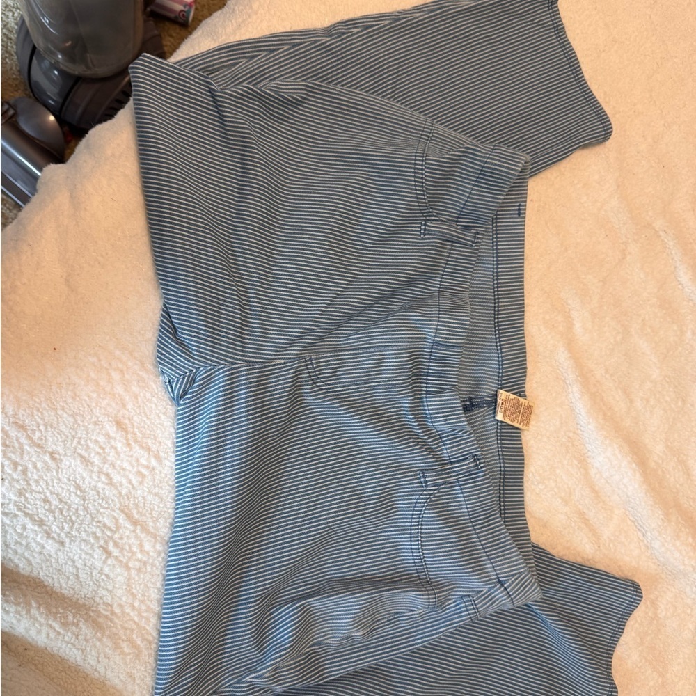 Faded Glory Women's Blue Striped Chinos - Picture 2 of 3